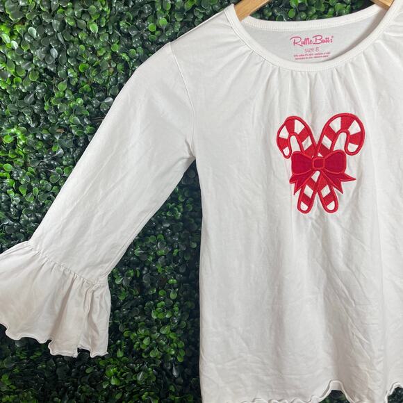 Ruffle Butts, Girls Size 8, Christmas Blouse - Picture 4 of 6